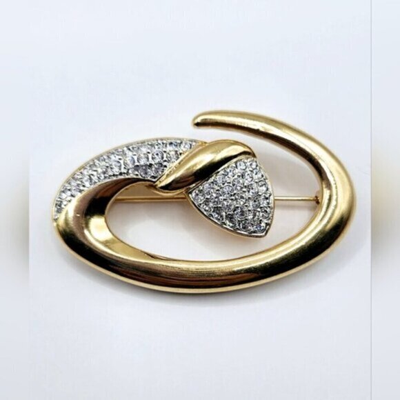 Set of 3 Vintage Gold Tone Mid Century Brooches - Picture 5 of 7